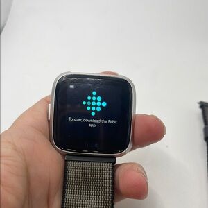 Fitbit Black and Silver Smartwatch with‎ Touch Display